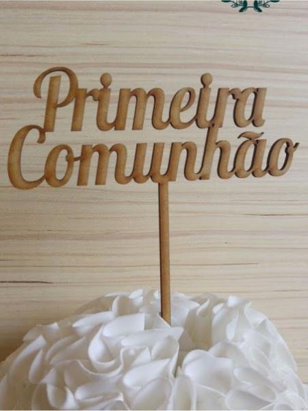 Topo de Bolo "Primeira Comunhão"