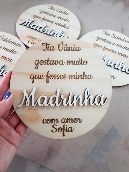 Placa Convite p/Padrinhos