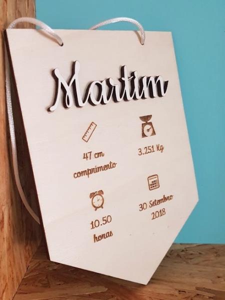 Placa Dados Nascimento 