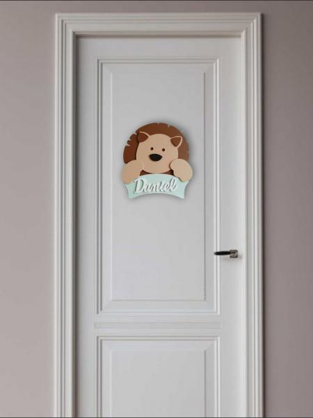 Placa para Porta Leão Selva