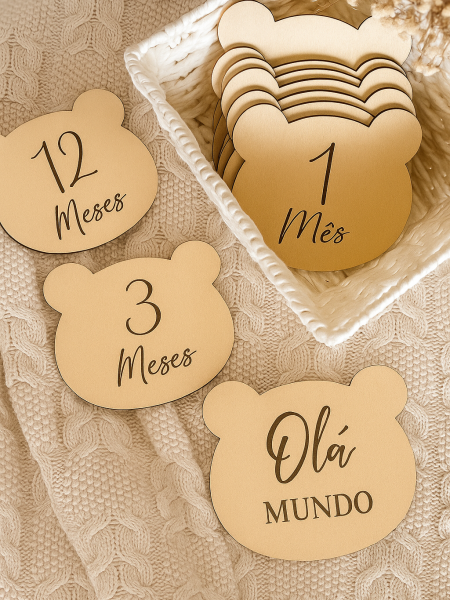 Placa dos Meses - Ursinho