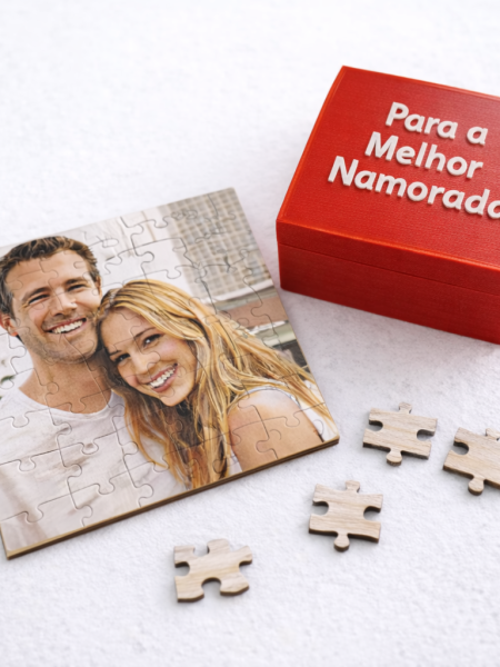 Puzzle Madeira com Caixa Retangular