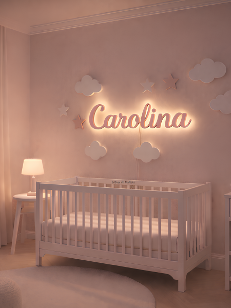 Nome Led + 5 Nuvens + 4 Estrelas