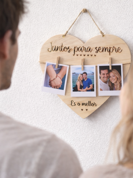 Moldura Coração Madeira