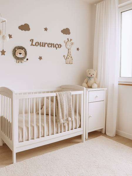 Conjunto Nome, Estrelas, Nuvens e 2 animais