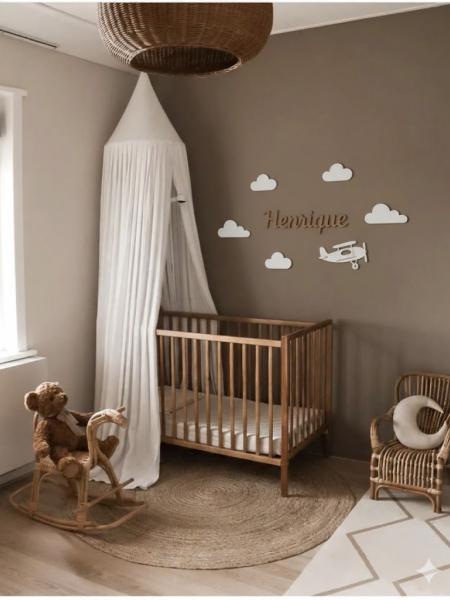 Conjunto Nome + Nuvens + Avião