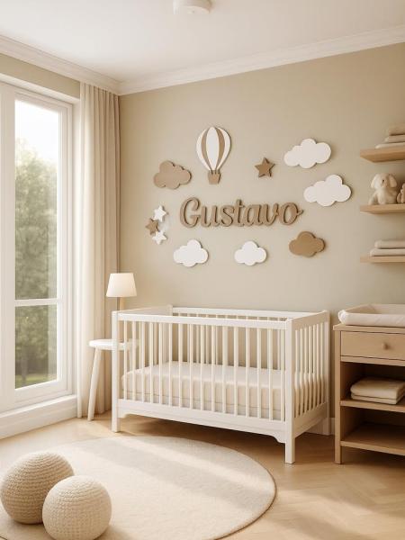 Conjunto Nome + Nuvens e balão